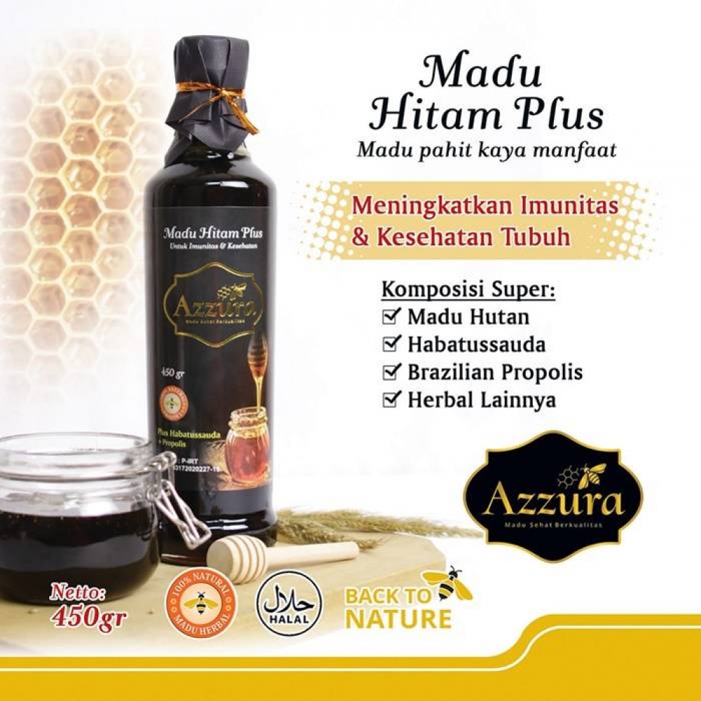 Madu azzura hitam plus maag, gerd, anxiety